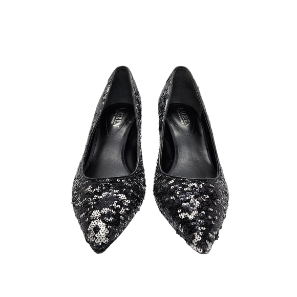 Lauren Ralph Lauren Women's Sequined Pointed Toe Stiletto Heels - 7B - Picture 3 of 9